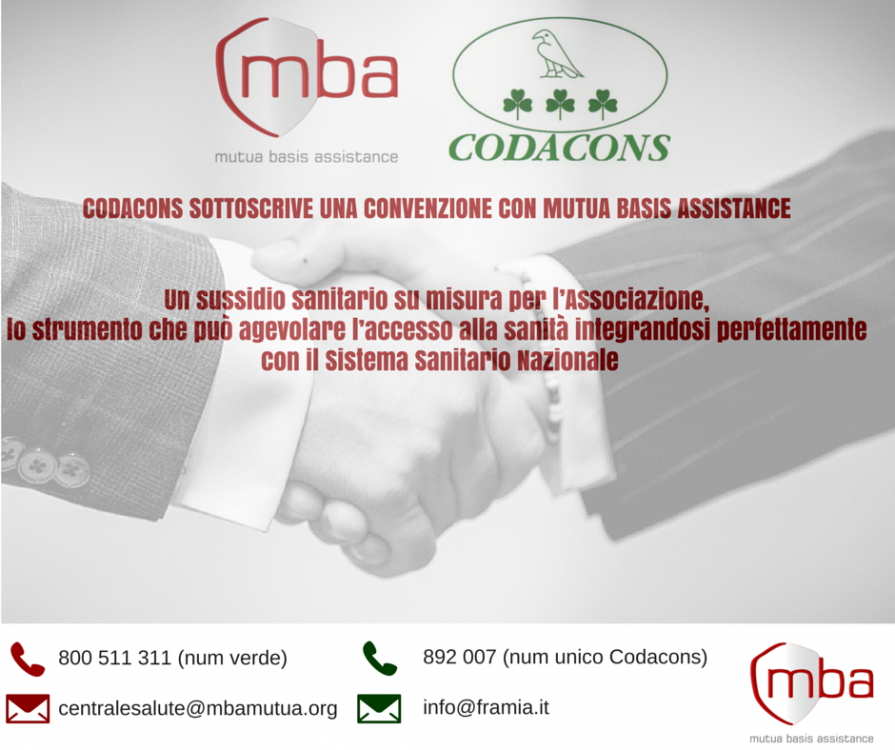 Convenzione Codacons Mutua MBA