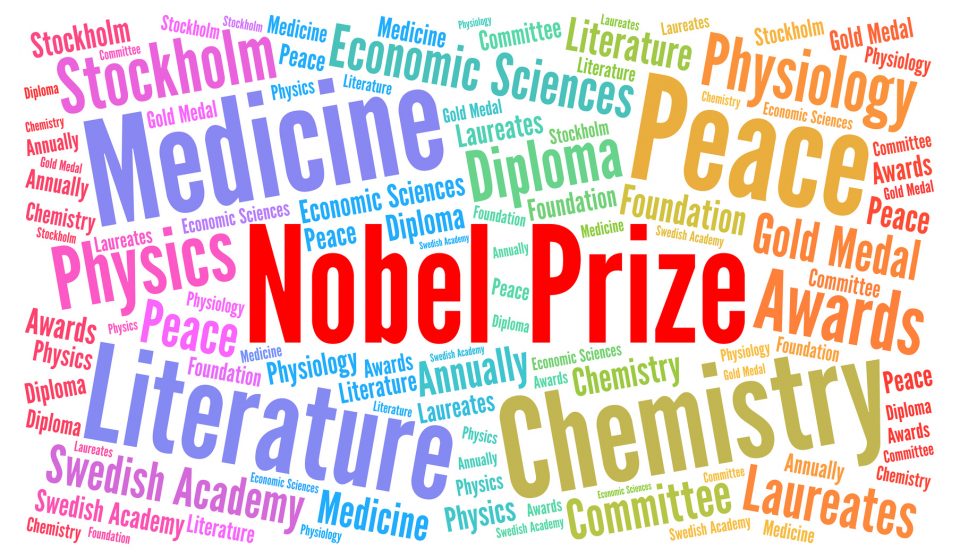 Nobel prize word cloud